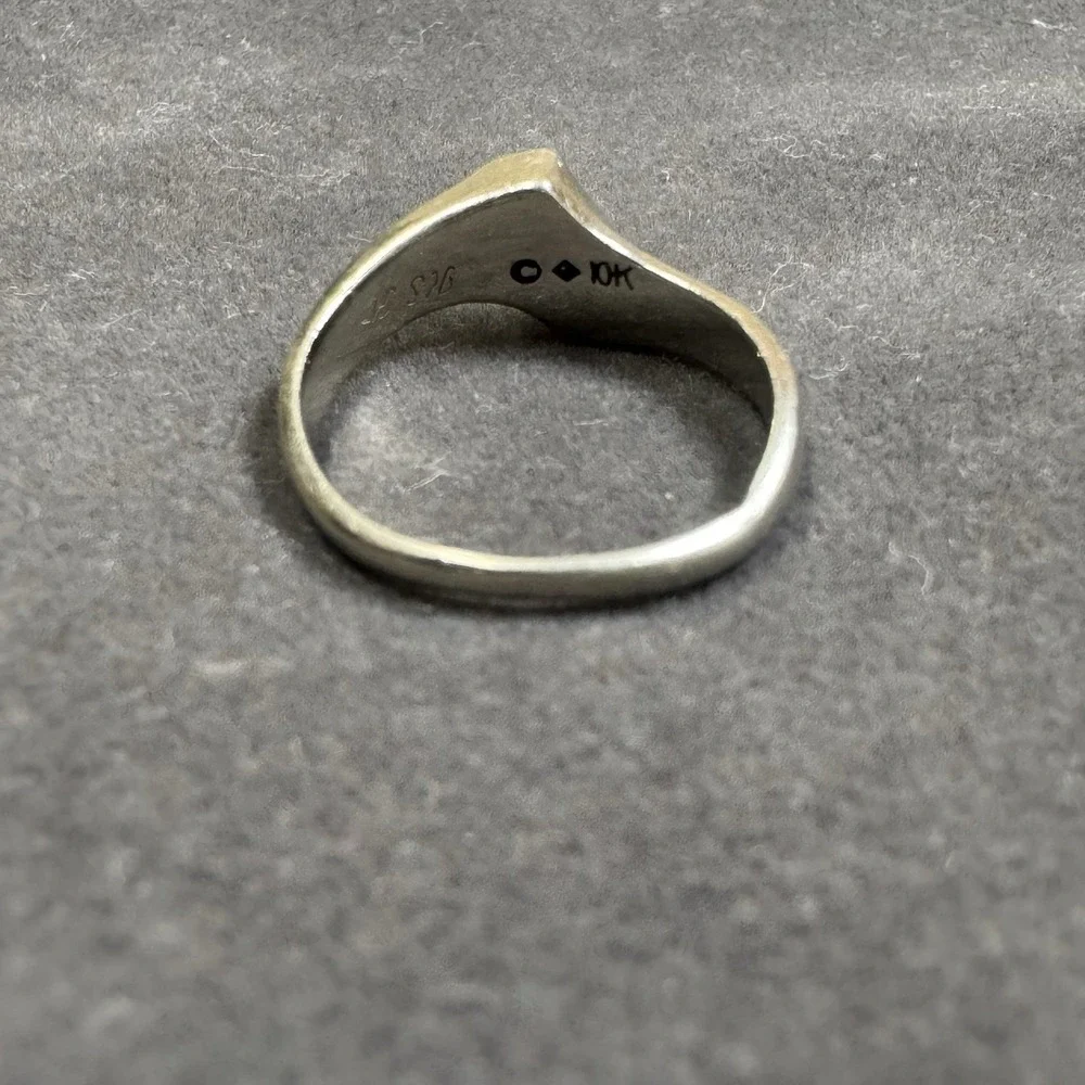 Solid 10k White Gold Nursing School Graduation Ring 1986 Marked 10K 2.6 Grams